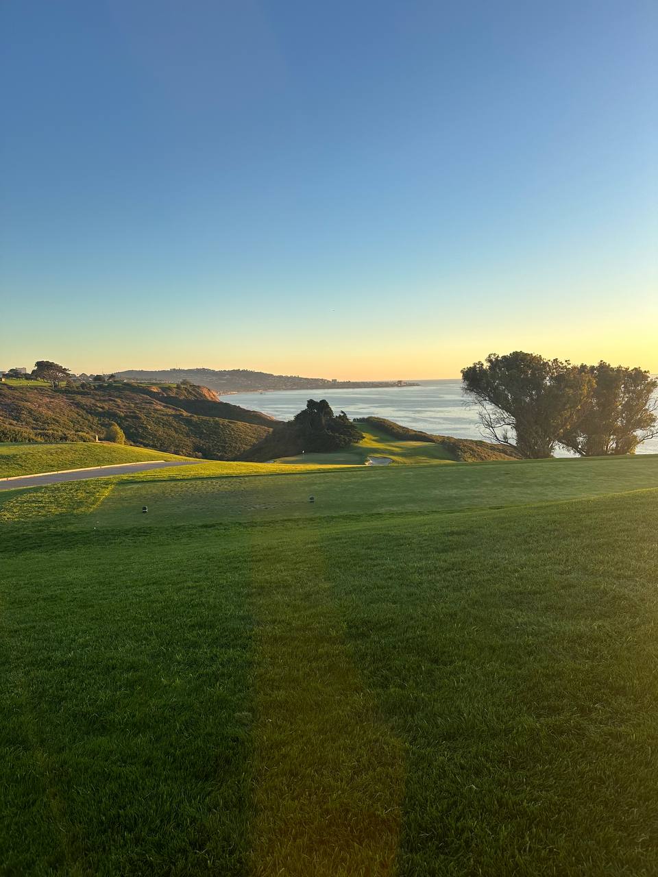 Torrey Pines fairway at sunset